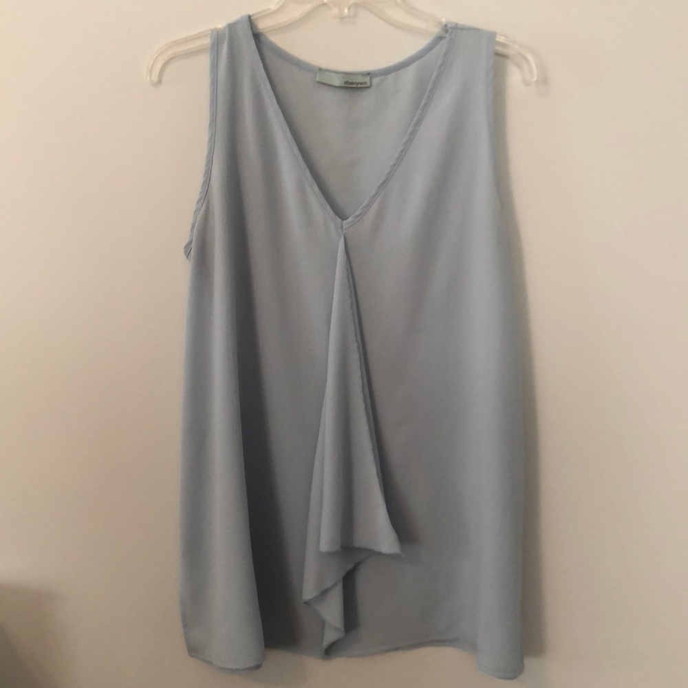 Chatoyant sleeveless crepe top